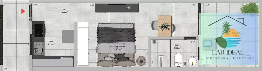Apartamento, 1 quarto - Foto 12