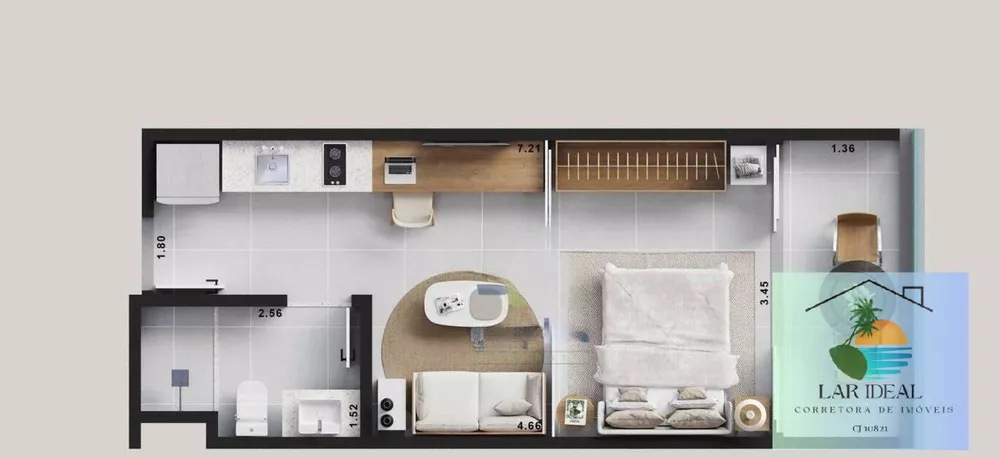 Flat/Apart Hotel, 1 quarto, 29 m² - Foto 6