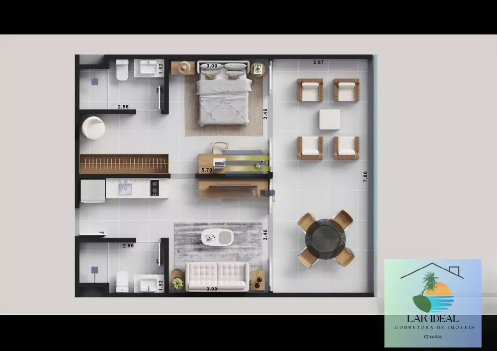 Flat/Apart Hotel, 1 quarto, 29 m² - Foto 8