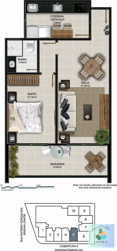 Cobertura, 1 quarto, 53 m² - Foto 29