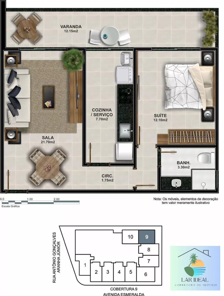 Cobertura, 1 quarto, 53 m² - Foto 27