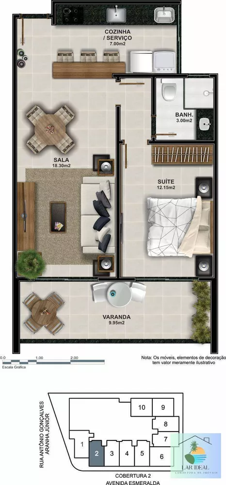 Cobertura, 1 quarto, 53 m² - Foto 24