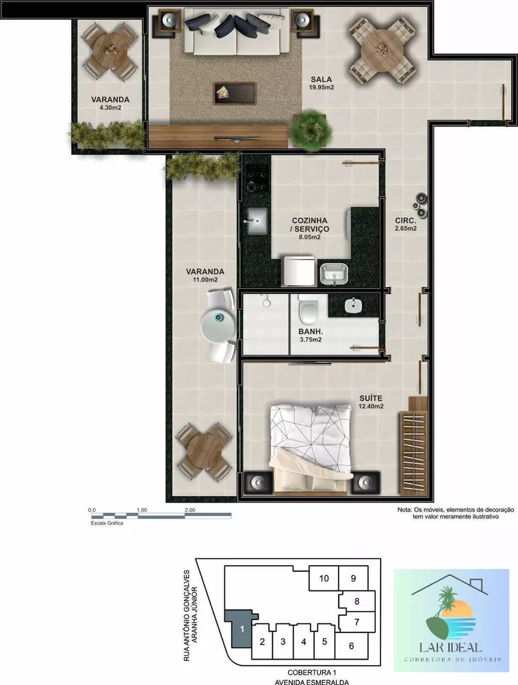 Cobertura, 1 quarto, 53 m² - Foto 23