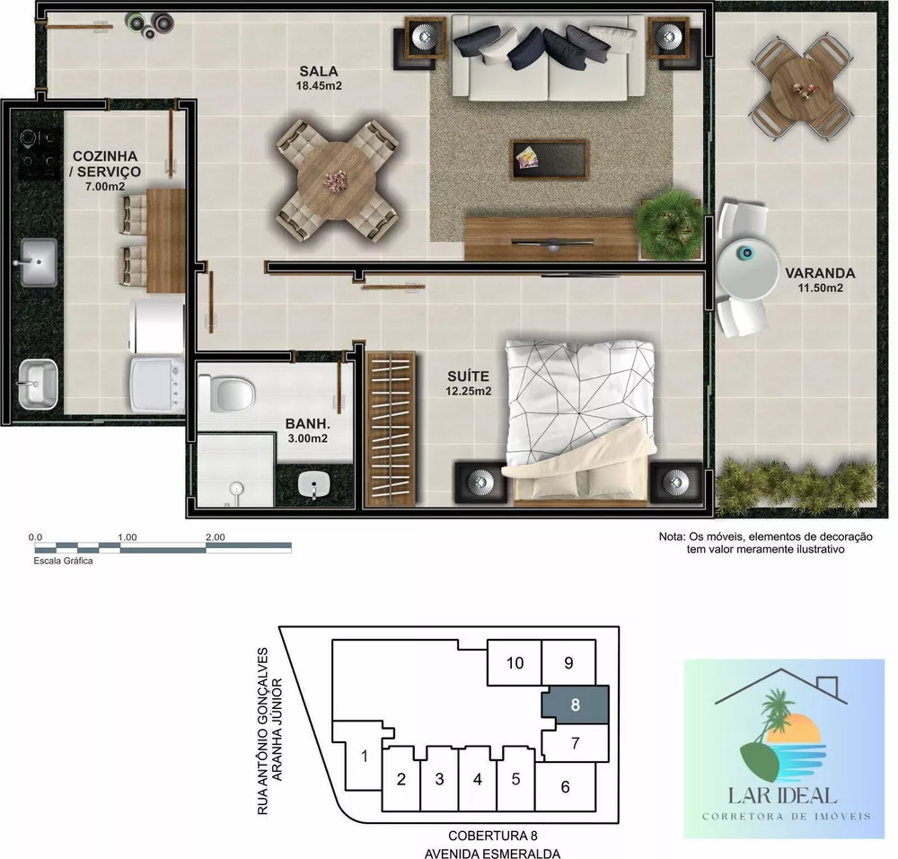 Cobertura, 1 quarto, 53 m² - Foto 30