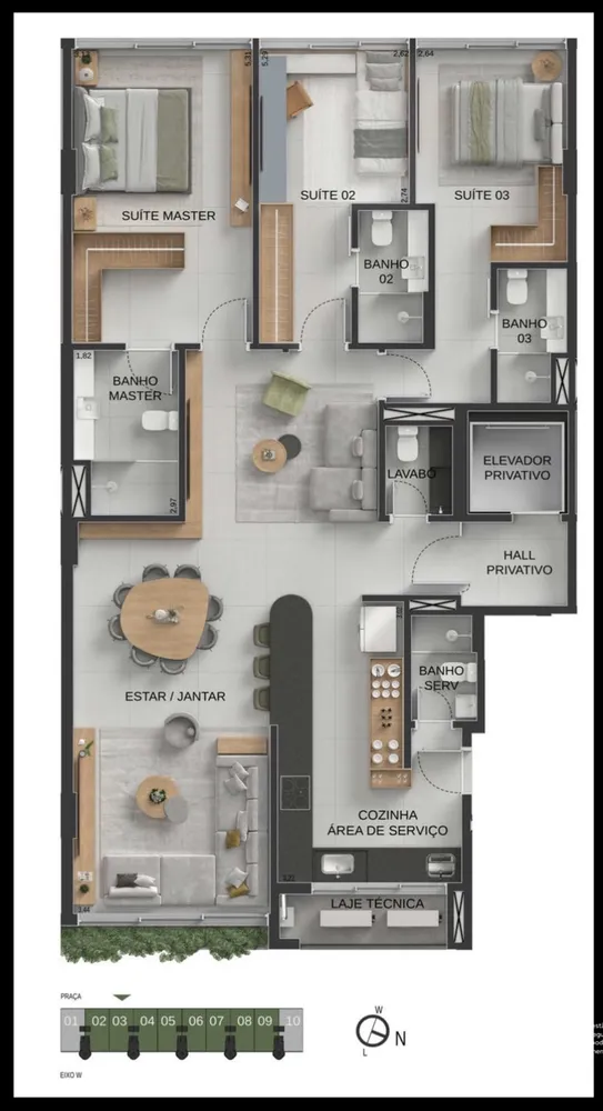 Apartamento, 3 quartos, 134 m² - Foto 23