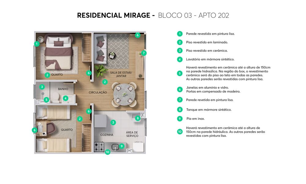 Apartamento à venda com 2 quartos, 42m² - Foto 2