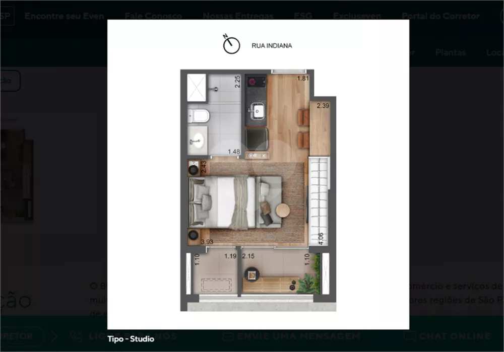 Apartamento, 1 quarto, 25 m² - Foto 3