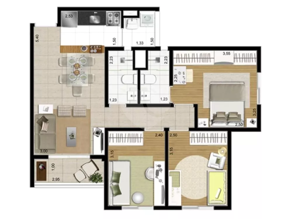 Apartamento, 1 quarto, 67 m² - Foto 4