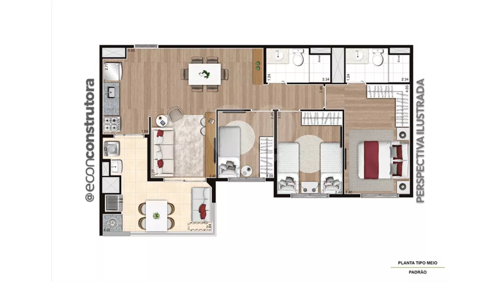 Apartamento, 2 quartos, 59 m² - Foto 4