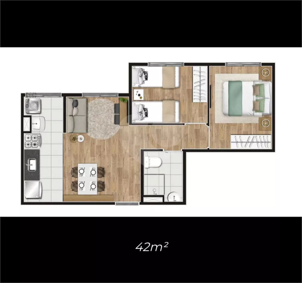 Apartamento, 2 quartos, 41 m² - Foto 1