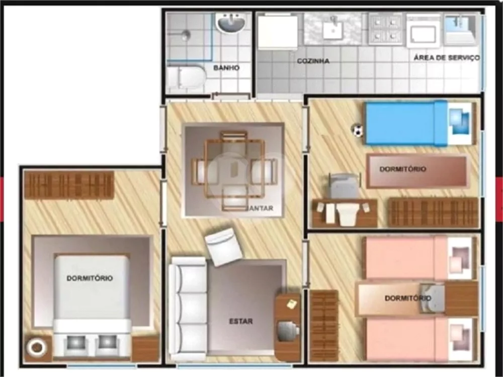 Apartamento, 3 quartos, 60 m² - Foto 4