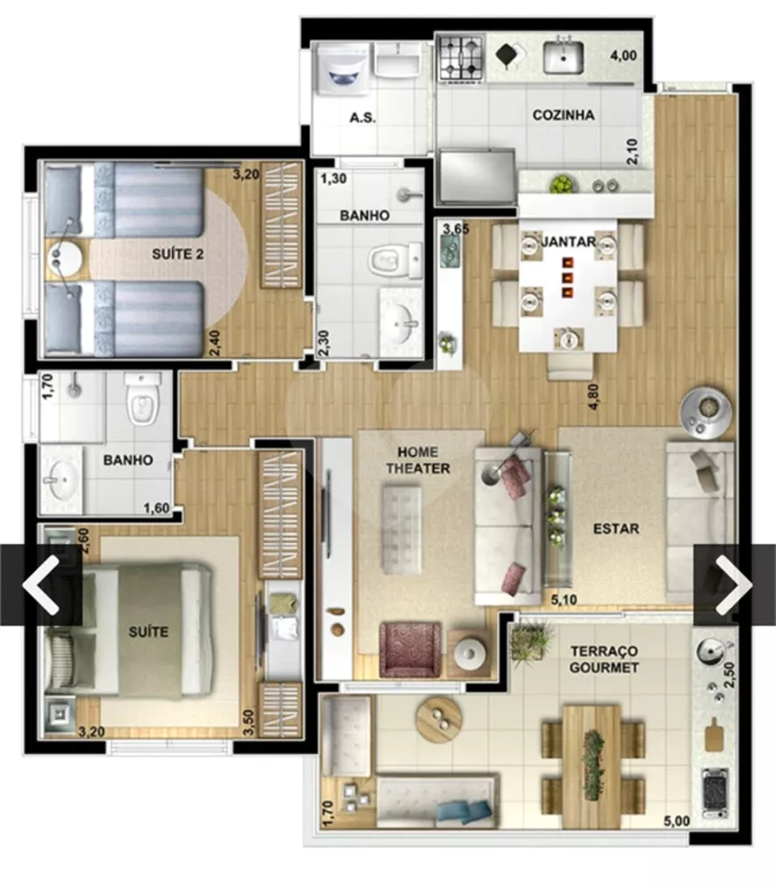 Apartamento, 2 quartos, 117 m² - Foto 3