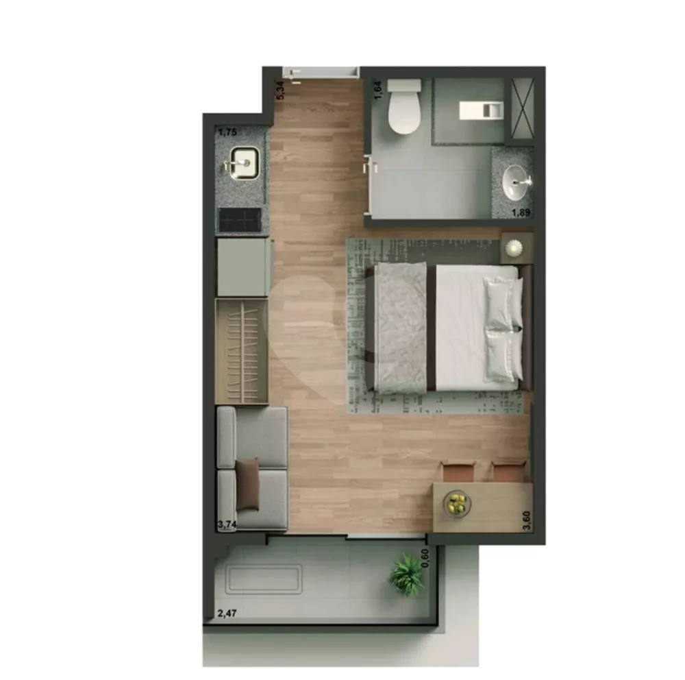 Apartamento, 1 quarto, 24 m² - Foto 4