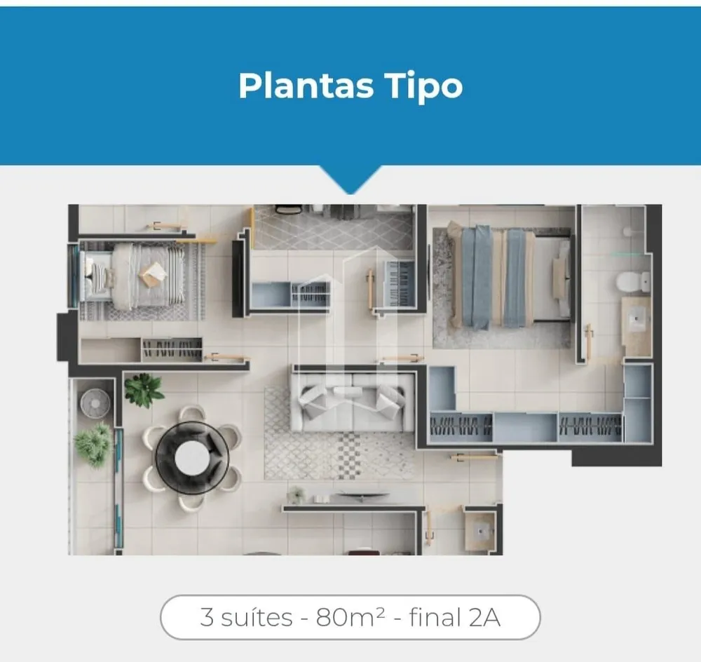 Apartamento, 3 quartos, 80 m² - Foto 1