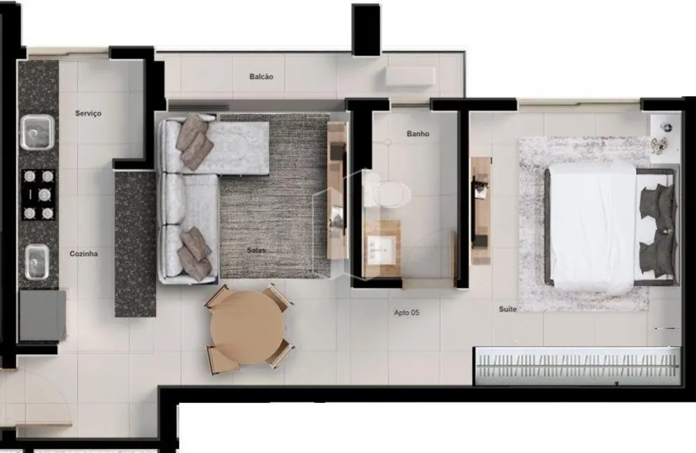 Apartamento, 1 quarto, 48 m² - Foto 8