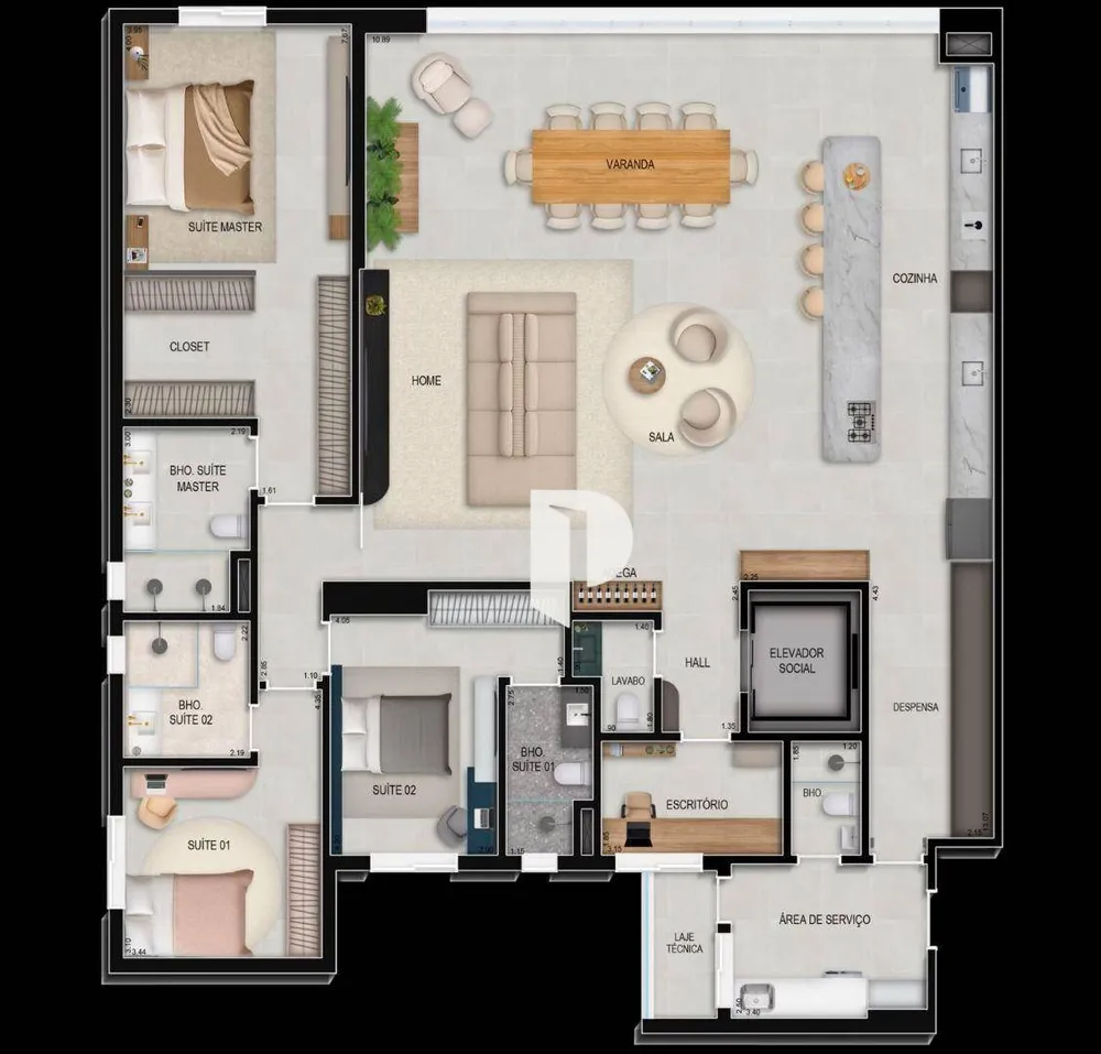 Apartamento, 3 quartos, 236 m² - Foto 9
