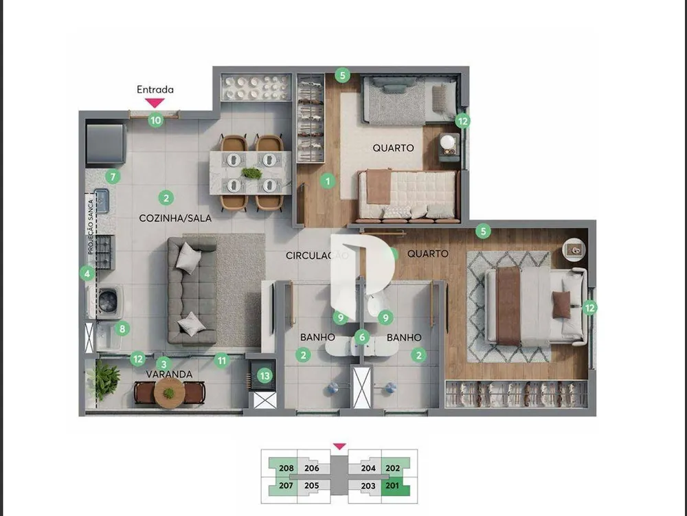 Apartamento, 2 quartos, 48 m² - Foto 4