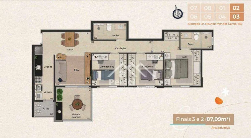 Apartamento, 3 quartos, 87 m² - Foto 2