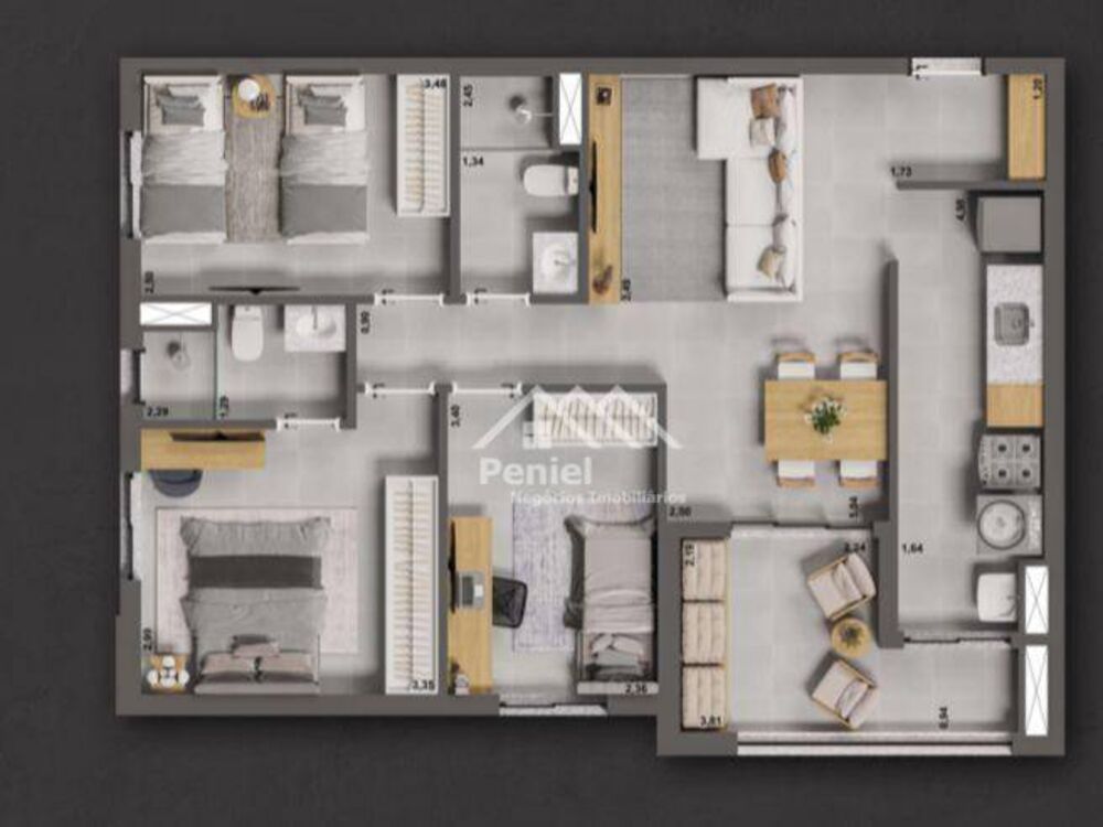 Apartamento, 2 quartos, 66 m² - Foto 3