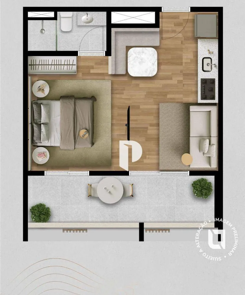 Apartamento, 1 quarto, 49 m² - Foto 3