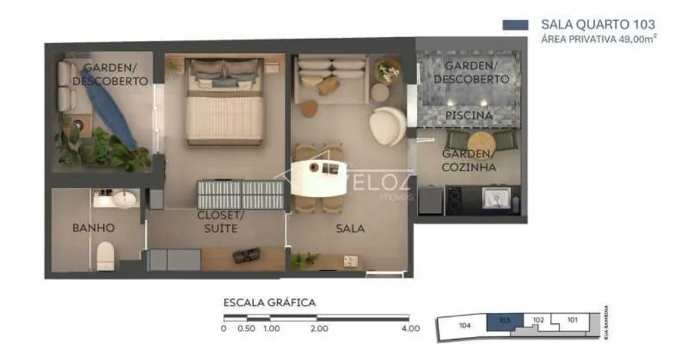 Apartamento, 1 quarto, 49 m² - Foto 11