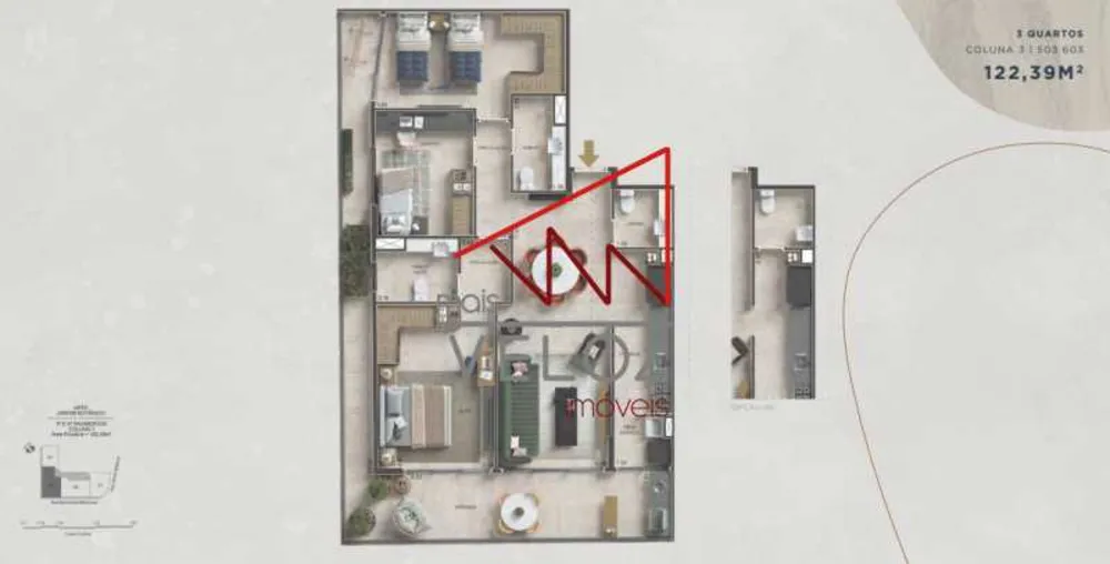 Apartamento, 3 quartos, 122 m² - Foto 3