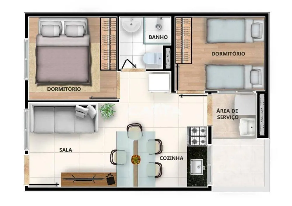 Apartamento, 2 quartos, 34 m² - Foto 5