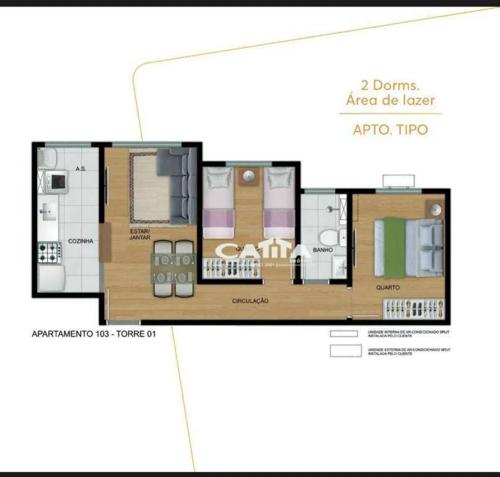 Apartamento, 2 quartos, 44 m² - Foto 9