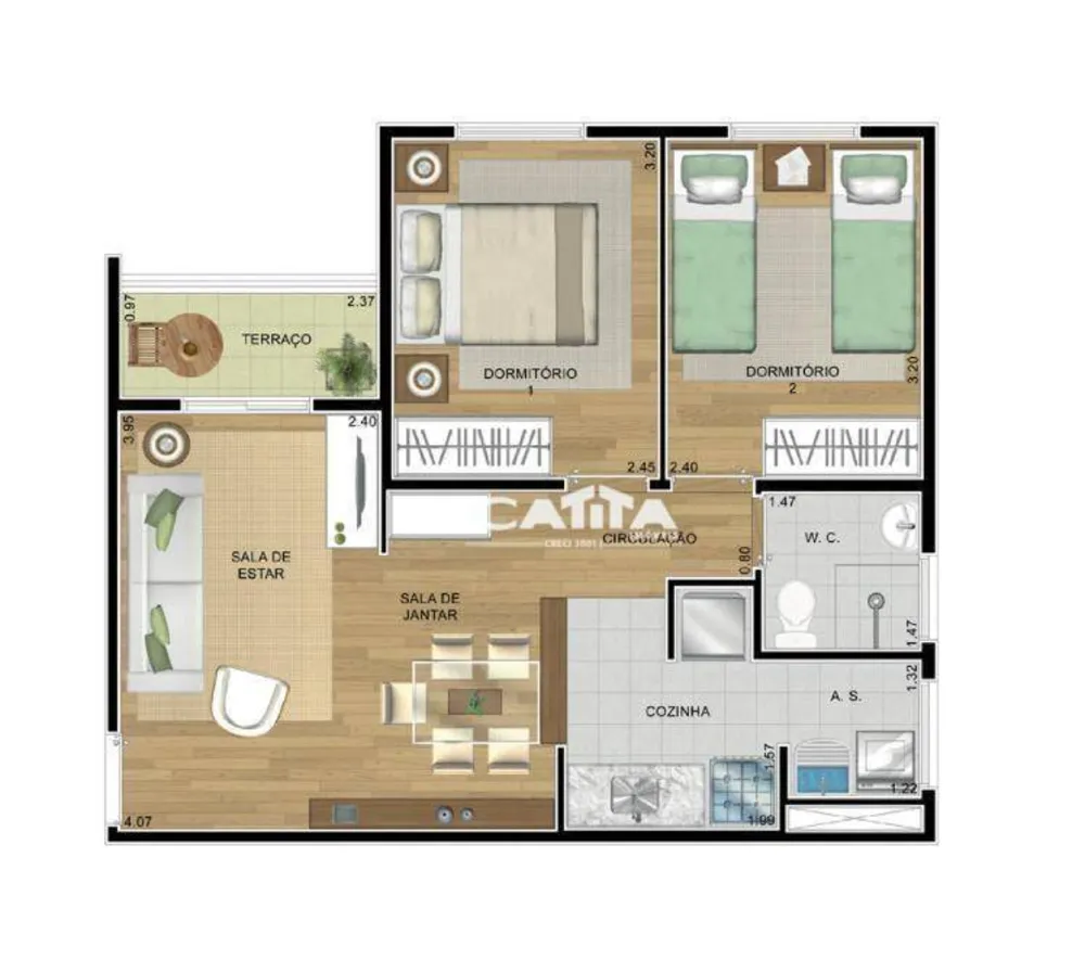 Apartamento, 2 quartos, 49 m² - Foto 5