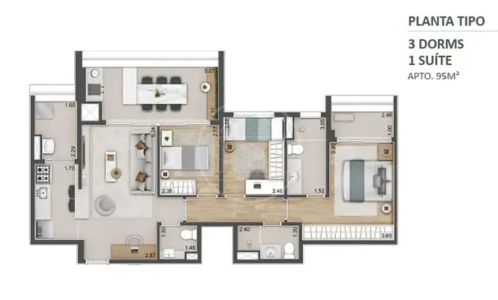 Apartamento, 3 quartos, 95 m² - Foto 15