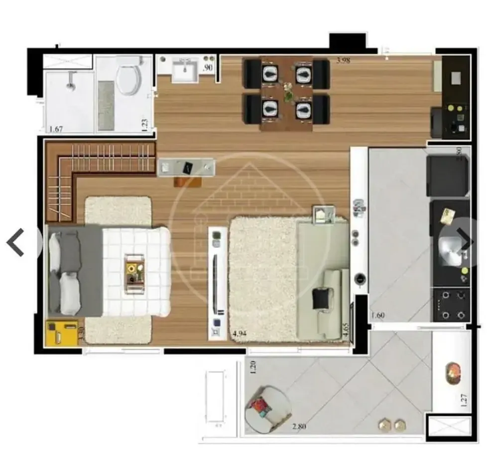 Apartamento, 1 quarto, 38 m² - Foto 7