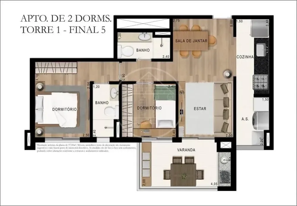 Apartamento, 2 quartos, 58 m² - Foto 10