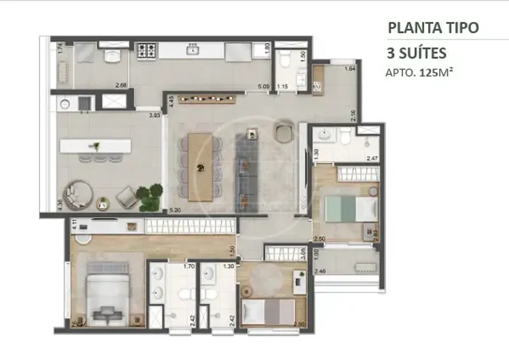 Apartamento, 3 quartos, 125 m² - Foto 7