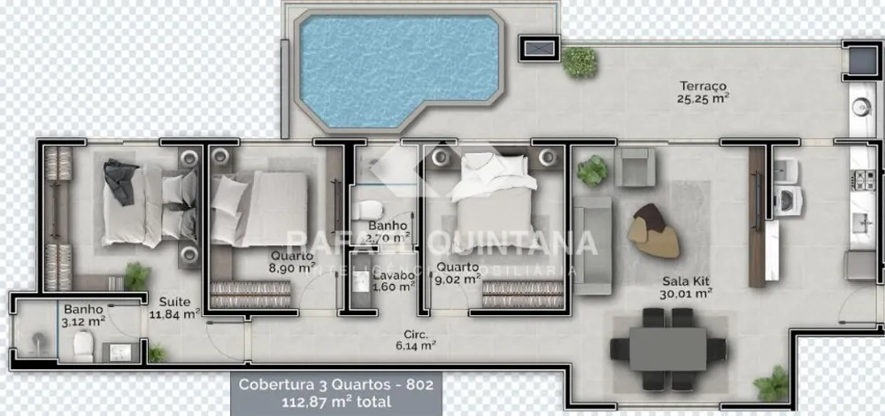 Apartamento, 2 quartos, 34 m² - Foto 6