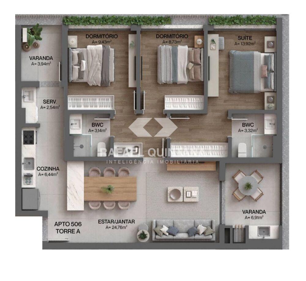 Apartamento à venda com 1 quarto, 76m² - Foto 4