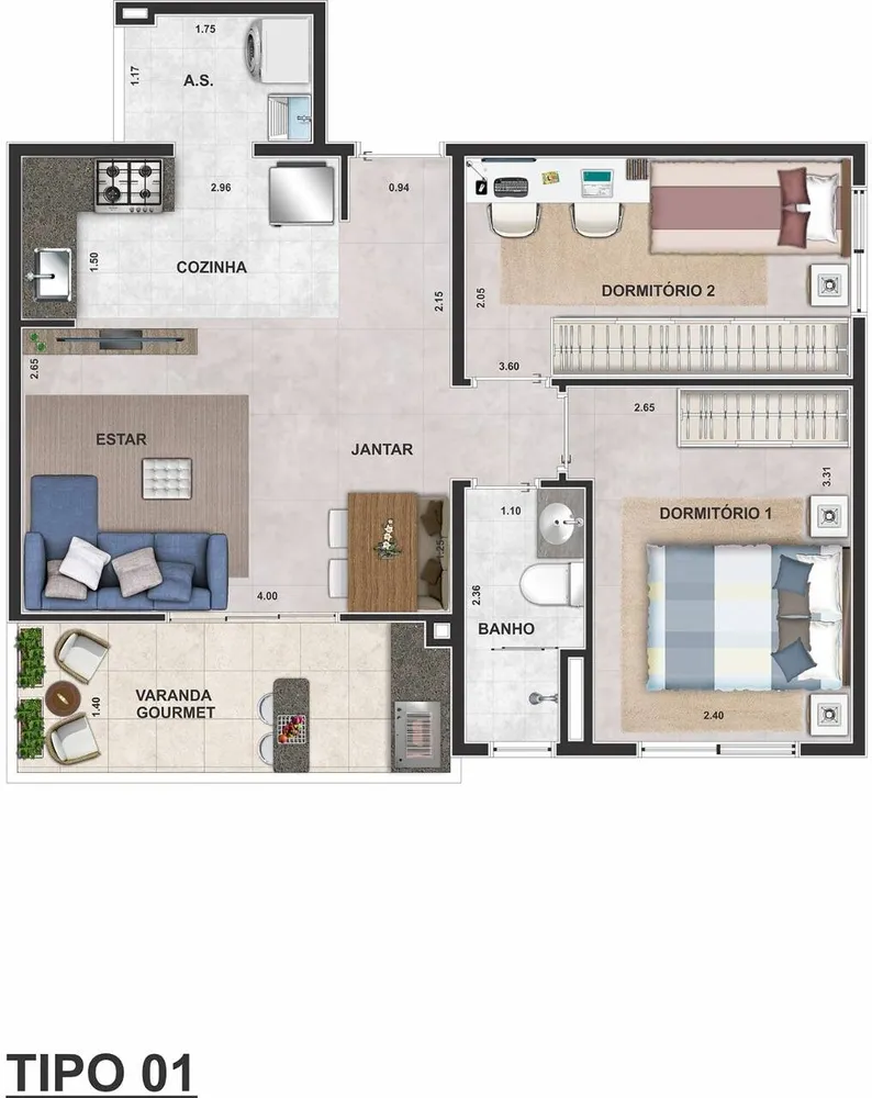 Apartamento, 2 quartos - Foto 6