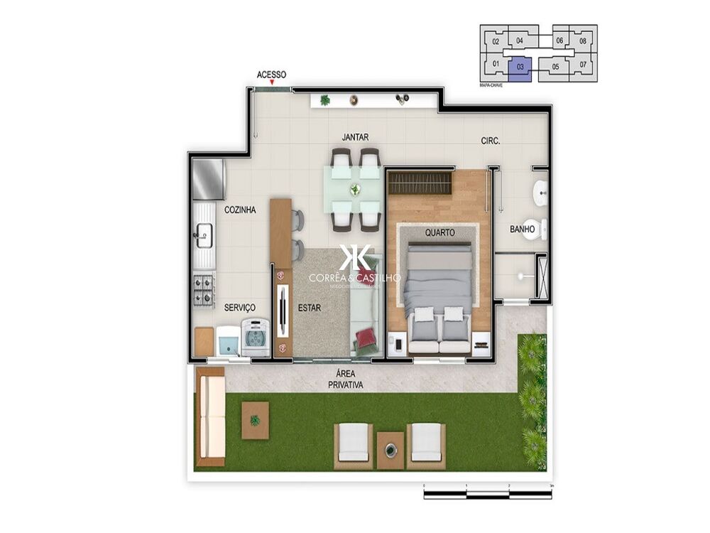 Apartamento, 2 quartos, 46 m² - Foto 3