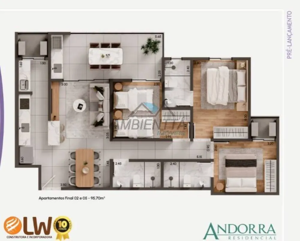 Apartamento, 3 quartos - Foto 2