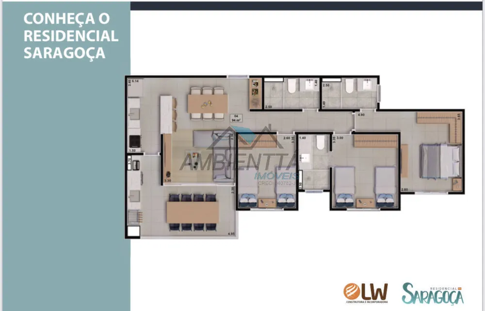 Apartamento, 3 quartos, 94 m² - Foto 3