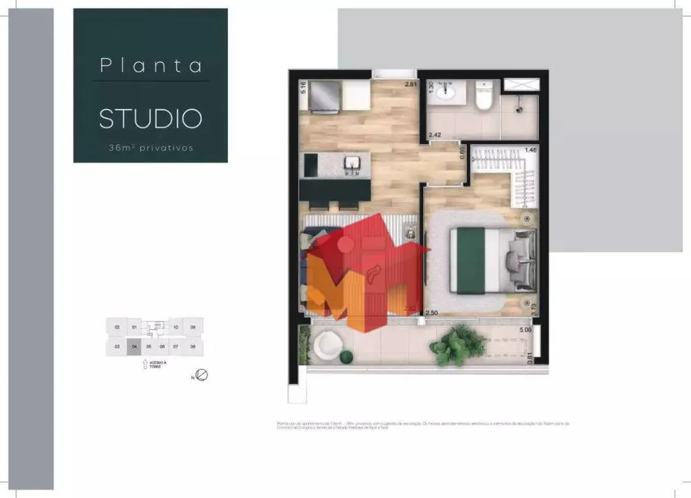 Kitnet-Studio, 37 m² - Foto 16