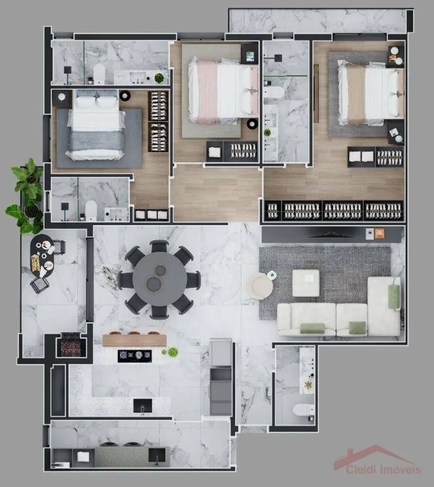 Apartamento, 3 quartos, 137 m² - Foto 9