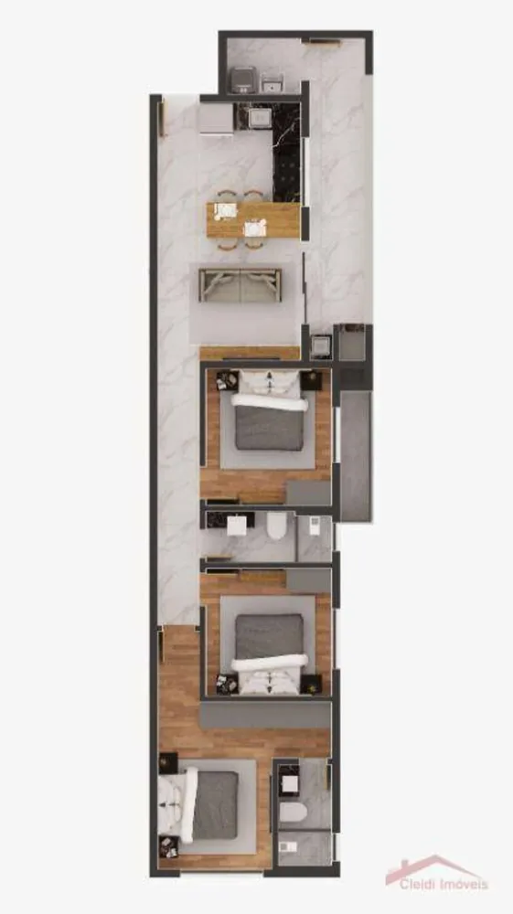 Apartamento, 3 quartos, 79 m² - Foto 9