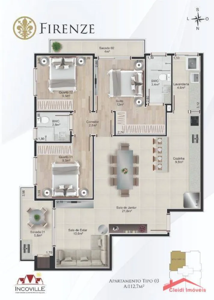 Apartamento, 3 quartos, 111 m² - Foto 13
