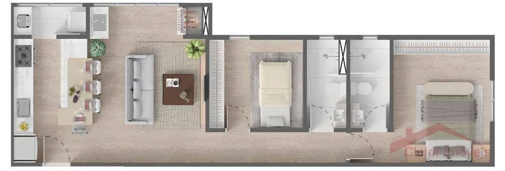 Apartamento, 2 quartos, 57 m² - Foto 8