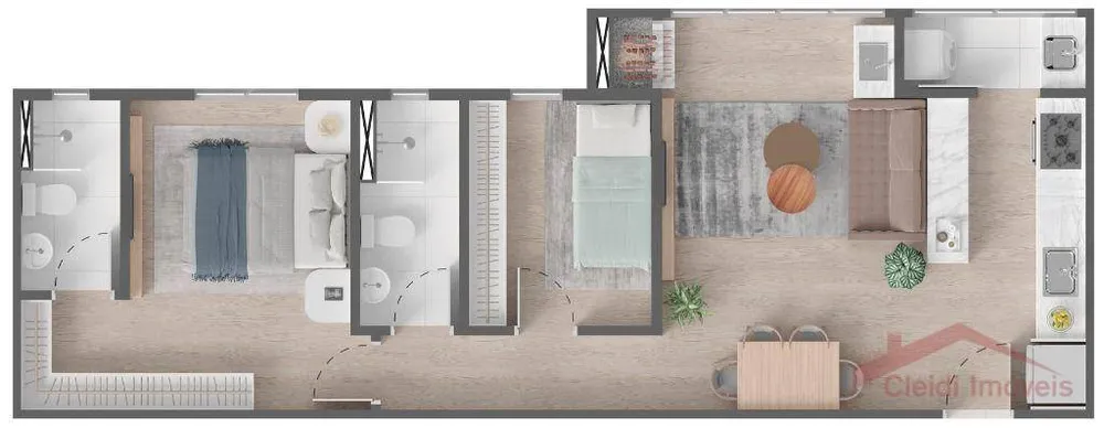 Apartamento, 2 quartos, 57 m² - Foto 7