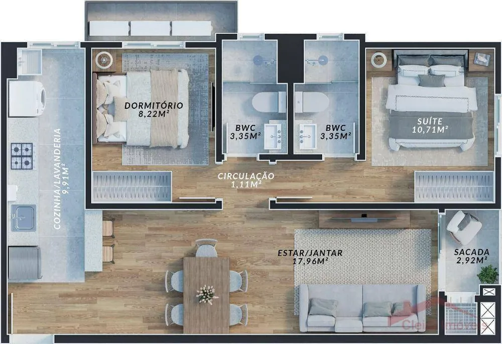 Apartamento, 2 quartos, 57 m² - Foto 16
