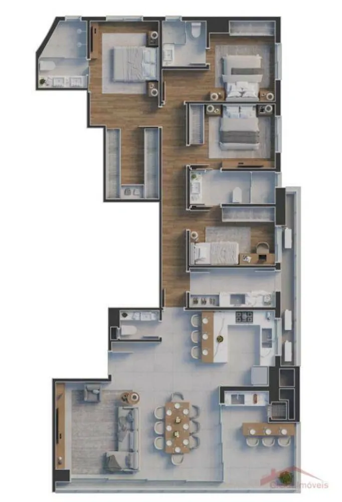 Apartamento, 3 quartos, 139 m² - Foto 2