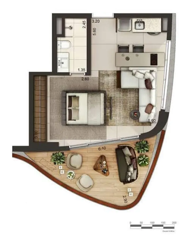 Apartamento, 1 quarto, 49 m² - Foto 1