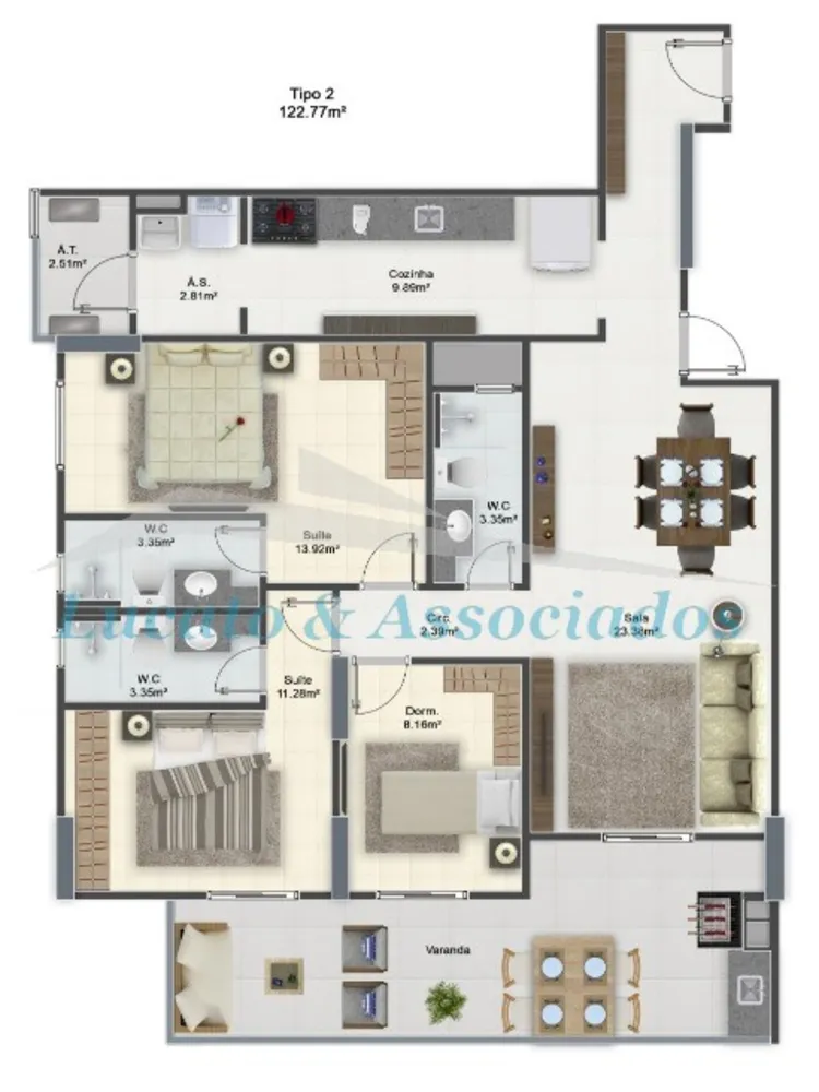 Apartamento, 3 quartos, 126 m² - Foto 8