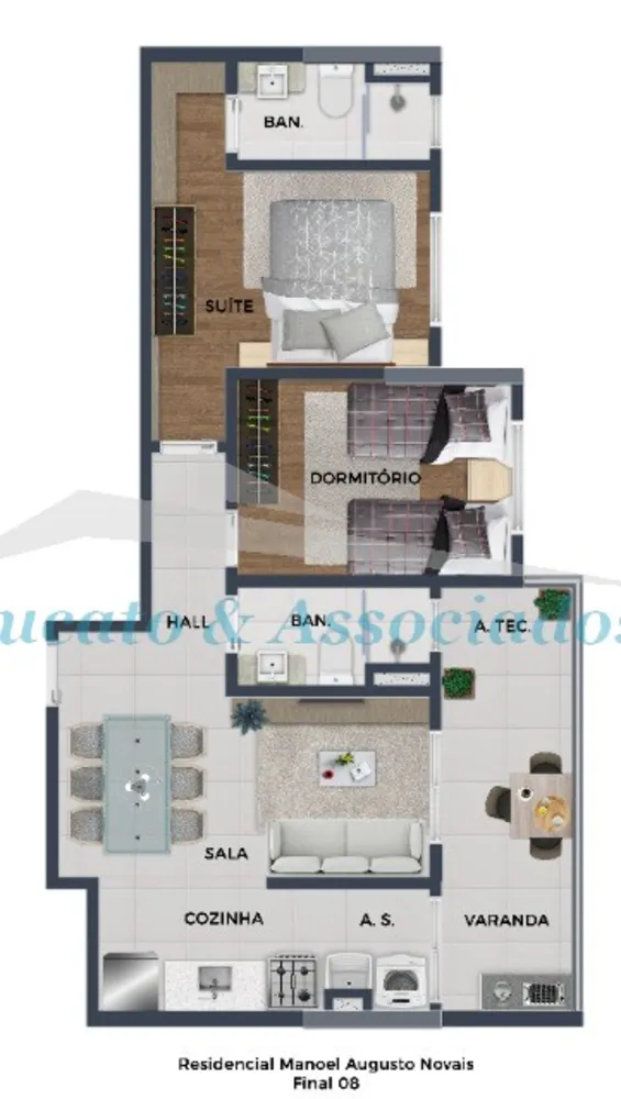 Apartamento, 2 quartos, 60 m² - Foto 19